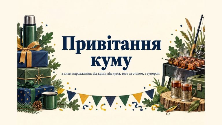 Привітання куму з днем народження: від куми, від кума, тост за столом, з гумором