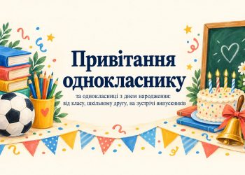 Привітання однокласнику та однокласниці з днем народження: від класу, шкільному другу, на зустрічі випускників
