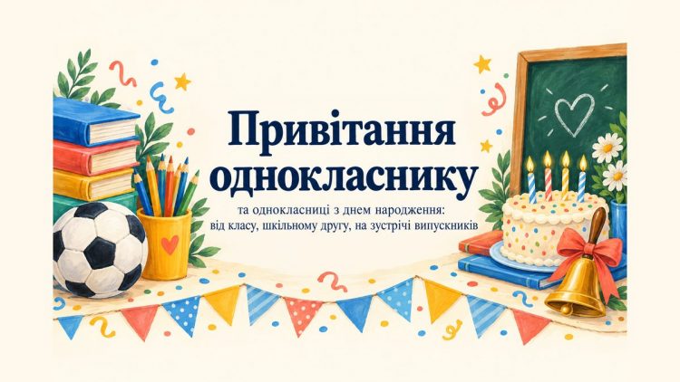 Привітання однокласнику та однокласниці з днем народження: від класу, шкільному другу, на зустрічі випускників
