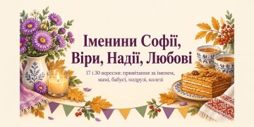 Іменини Софії, Віри, Надії та Любові: привітання за іменем, мамі, бабусі, подрузі