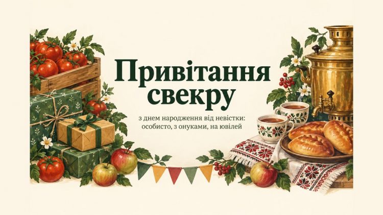 Привітання свекру з днем народження від невістки: особисто, з онуками, на ювілей