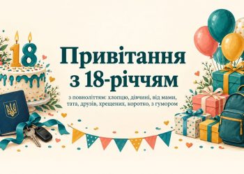 Привітання з 18-річчям: хлопцю, дівчині, від мами, тата, друзів, хрещених, коротко, з гумором