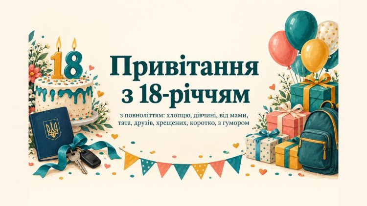 Привітання з 18-річчям: хлопцю, дівчині, від мами, тата, друзів, хрещених, коротко, з гумором