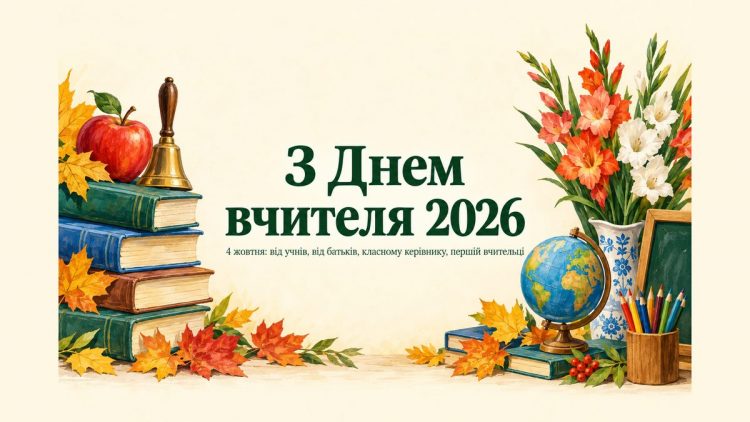 Привітання з Днем вчителя 2026: від учнів, від батьків, класному керівнику, першій вчительці