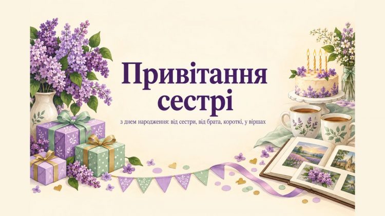 Привітання сестрі з днем народження: від сестри, від брата, короткі, у віршах