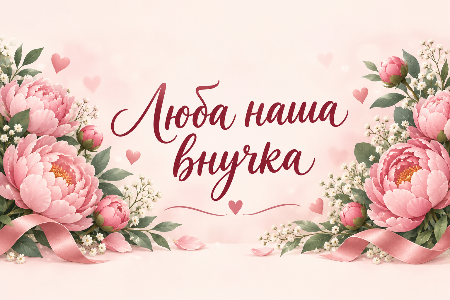 Люба наша внучка - листівка внучці