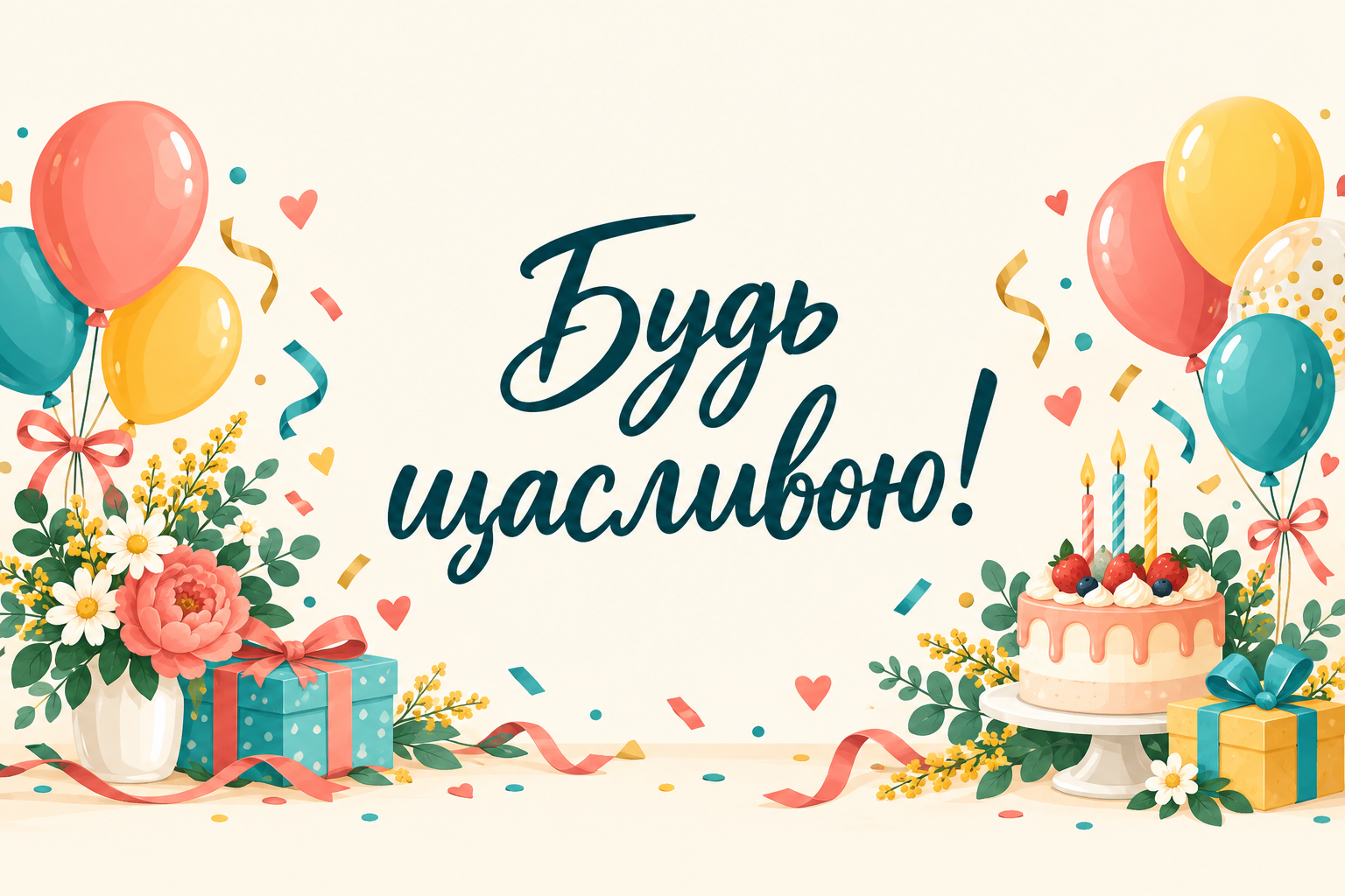 Будь щасливою! - листівка внучці