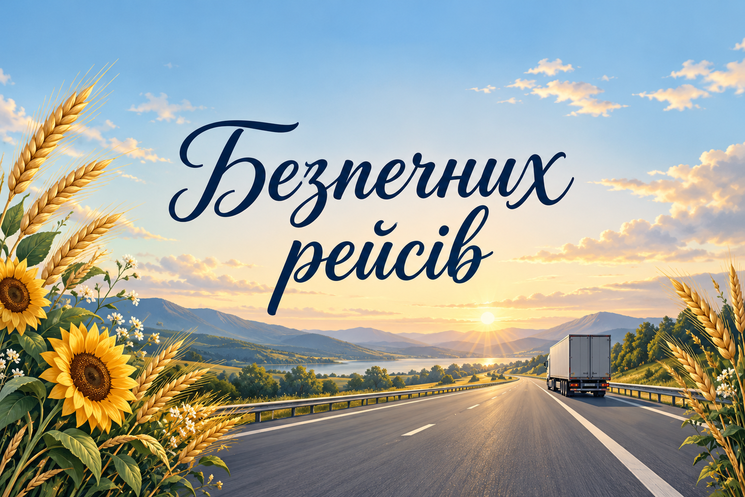 Безпечних рейсів - листівка з Днем автомобіліста з днем народження