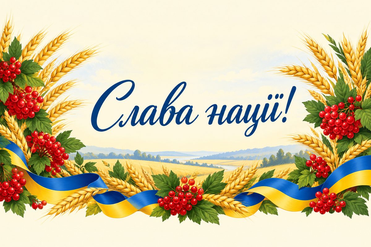 Слава нації! - листівка з Днем Гідності з днем народження
