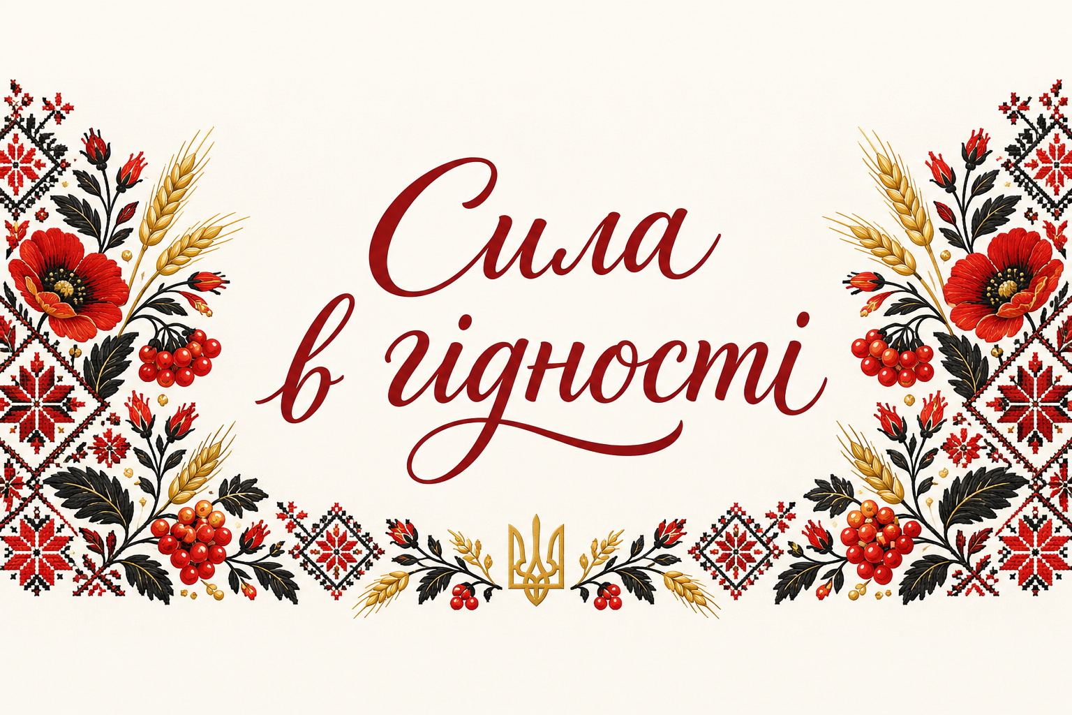 Сила в гідності - листівка з Днем Гідності з днем народження