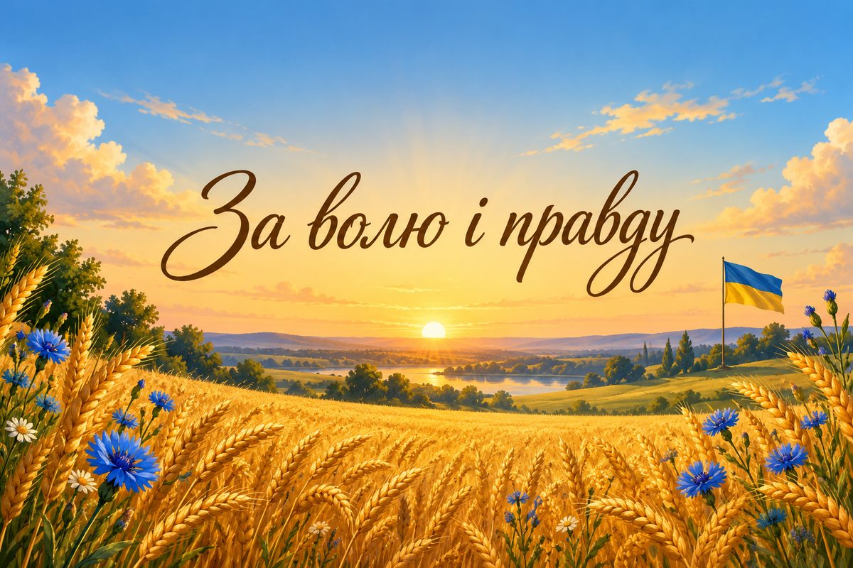 За волю і правду - листівка з Днем Гідності з днем народження