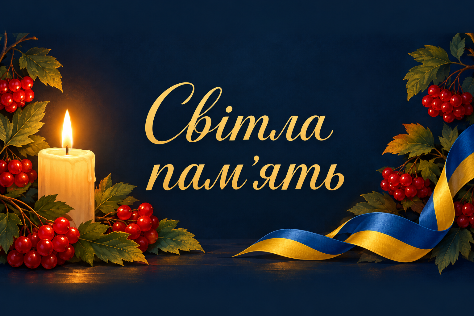 Світла памʼять - листівка з Днем Гідності з днем народження