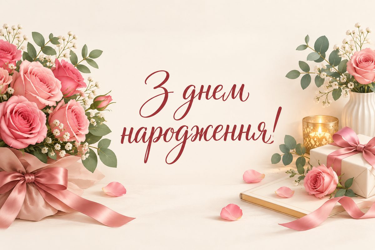 З днем народження! - листівка колезі з днем народження