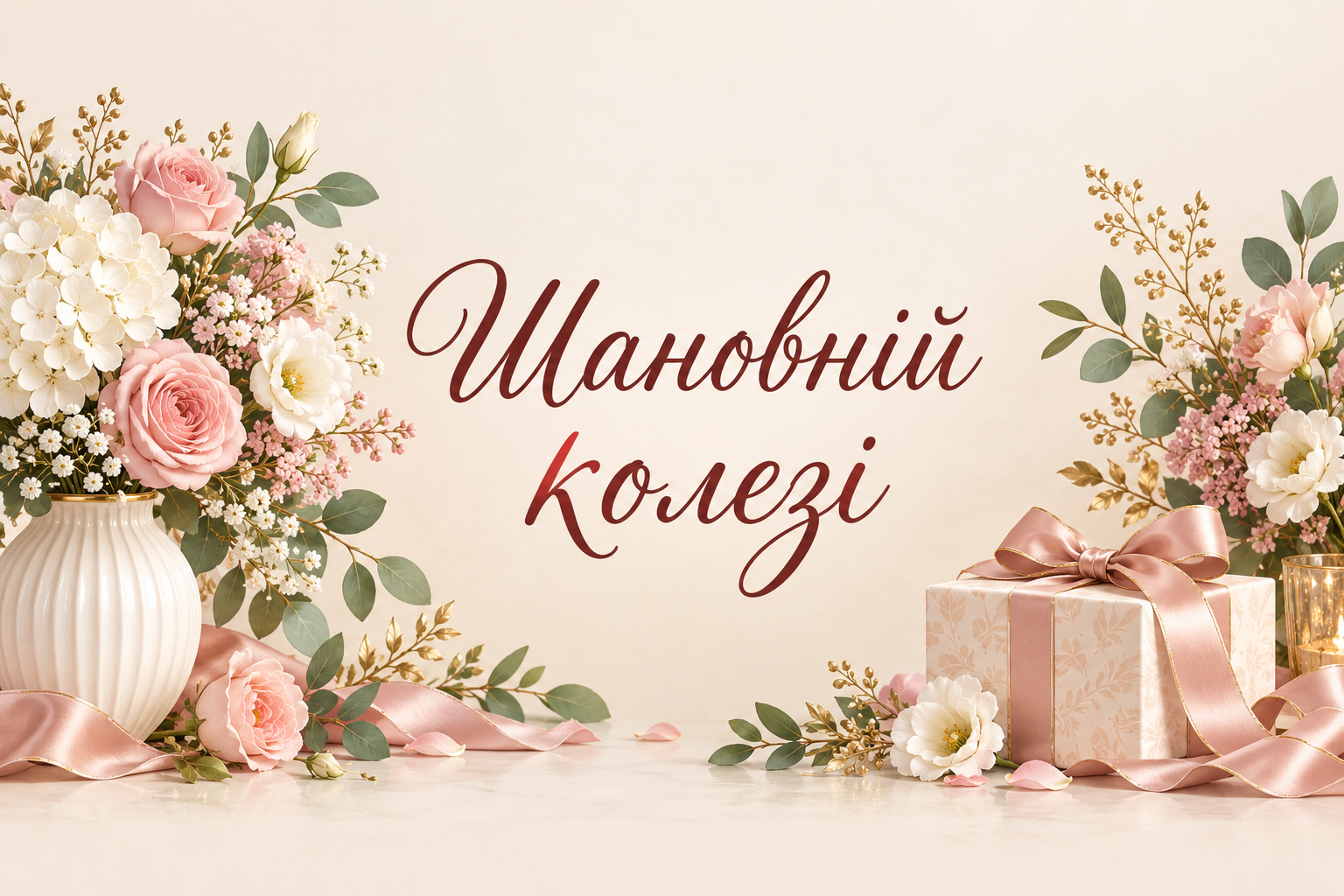 Шановній колезі - листівка колезі з днем народження