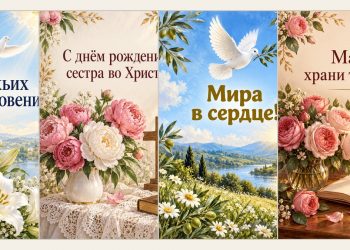 Христианские открытки с днём рождения женщине