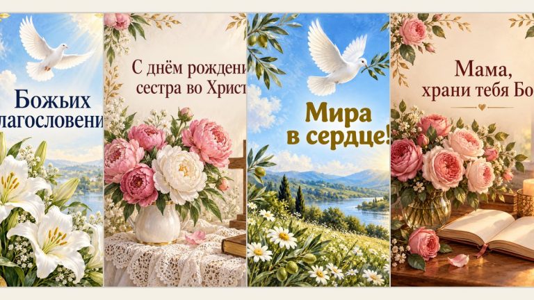 Христианские открытки с днём рождения женщине