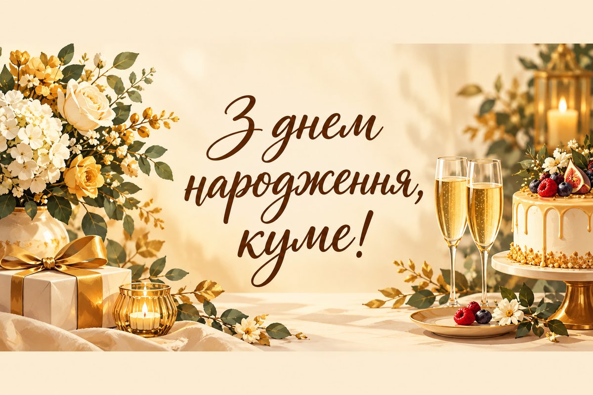 З днем народження, куме! - листівка куму