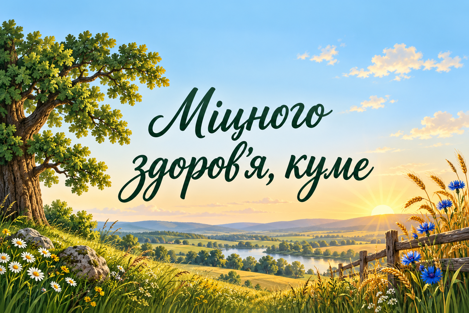 Міцного здоров'я, куме - листівка куму