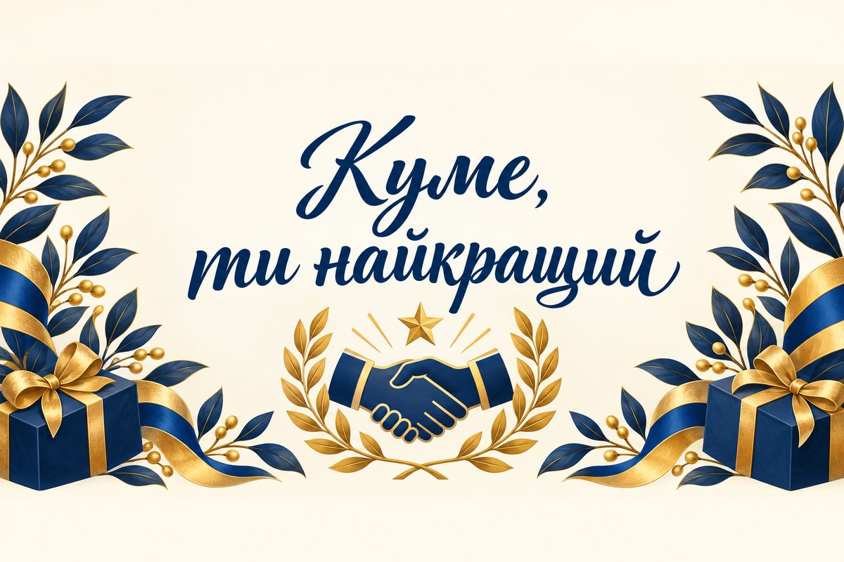 Куме, ти найкращий - листівка куму