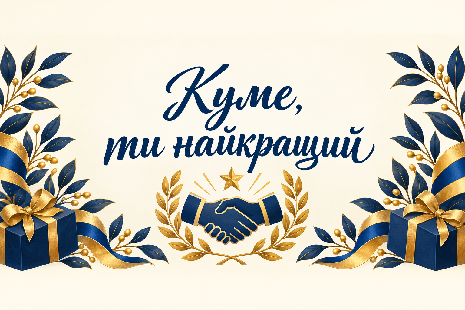 Куме, ти найкращий - листівка куму