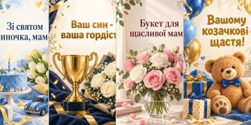 Листівки мамі й батькам з днем народження сина