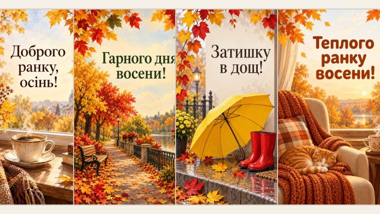 Листівки доброго осіннього ранку