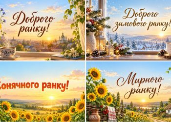 Листівки доброго ранку: добірка картинок українською