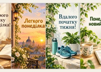 Листівки з днями тижня: від понеділка до неділі