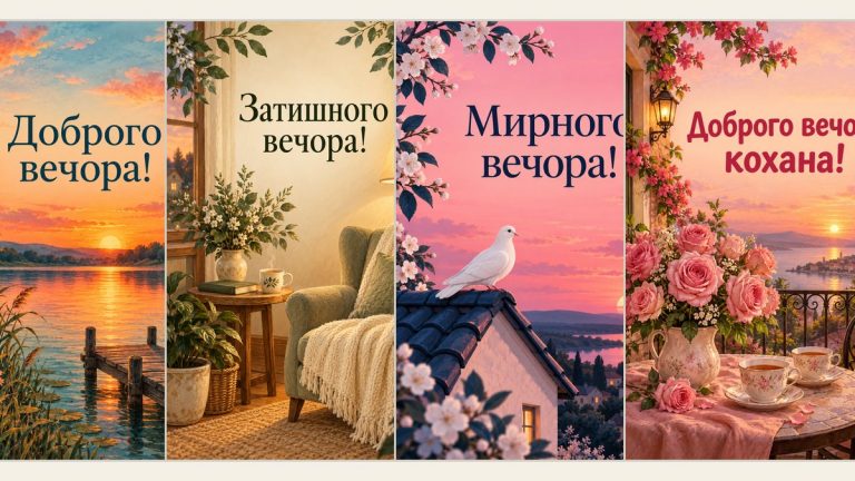 Листівки доброго вечора