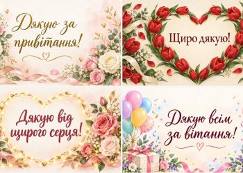 Листівки «Дякую за привітання»