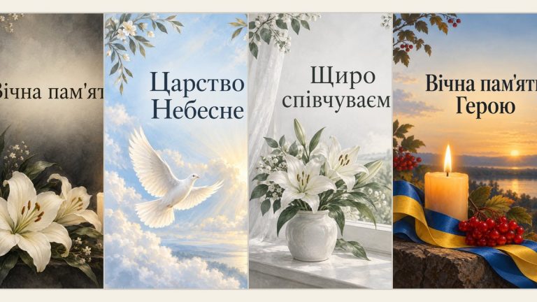 Листівки вічна пам'ять і співчуття