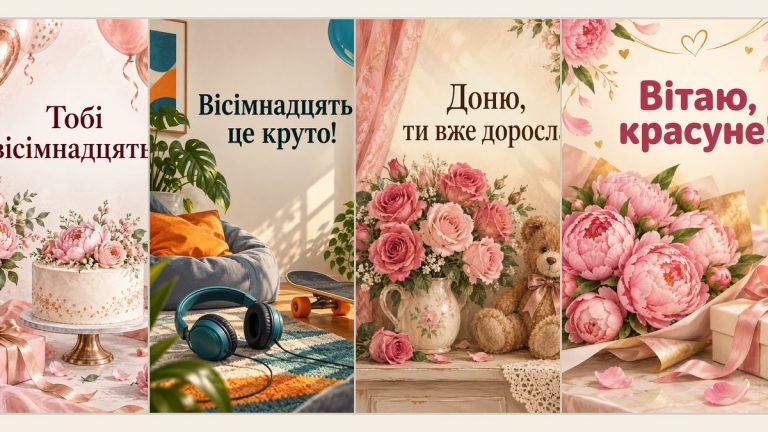 Листівки з 18-річчям дівчині і хлопцю