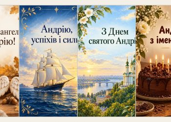 Листівки з Днем Андрія Первозванного і Днем ангела Андрія