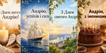 Листівки з Днем Андрія Первозванного і Днем ангела Андрія