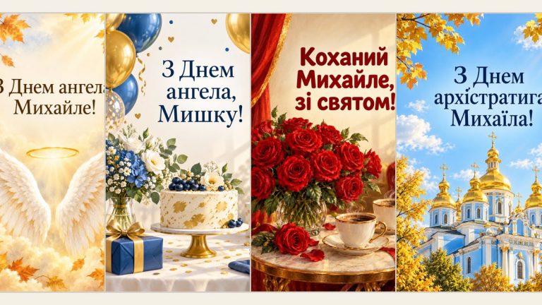 Листівки з Днем ангела Михайла