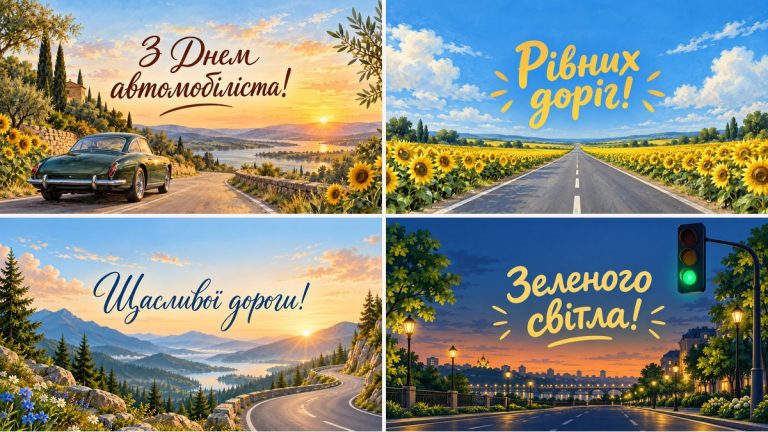 Листівки з Днем автомобіліста
