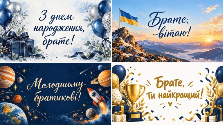 Листівки з днем народження брату