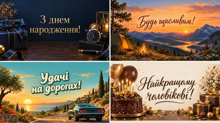 Листівки з днем народження чоловіку: добірка картинок