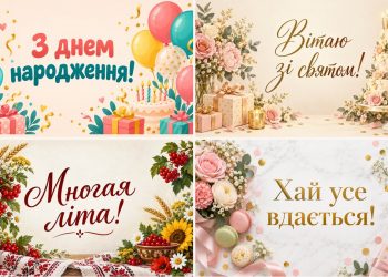 Листівки з днем народження: добірка картинок українською