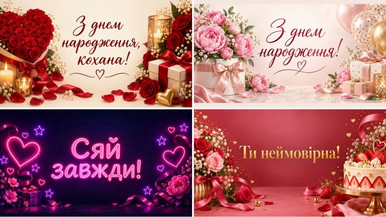 Листівки з днем народження дівчині