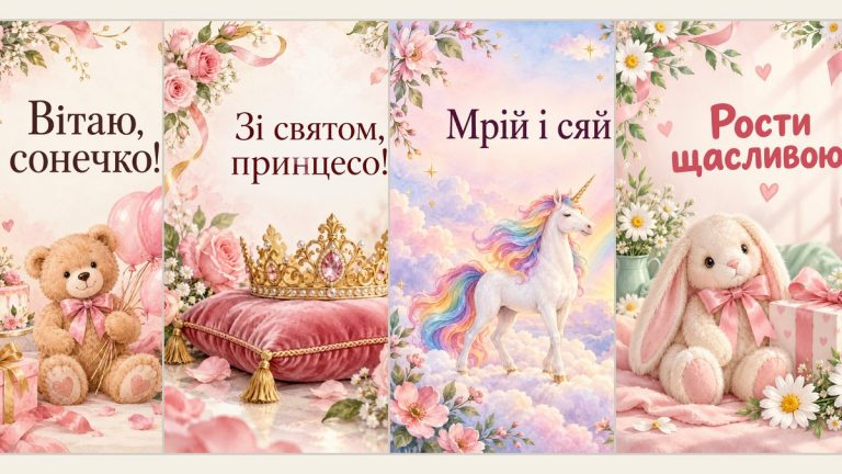 Листівки з днем народження дівчинці