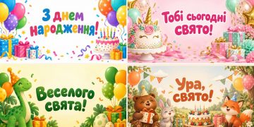 Листівки з днем народження дитині: дівчинці й хлопчику