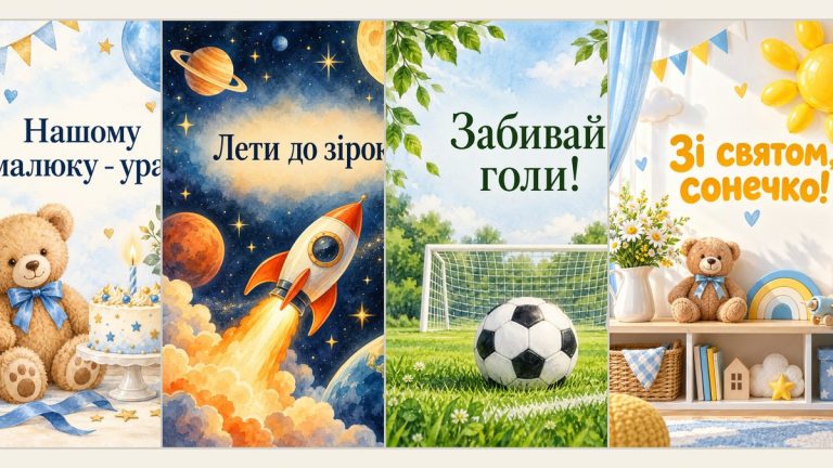 Листівки з днем народження хлопчику