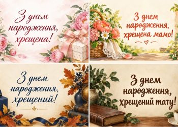 Листівки з днем народження хрещеній і хрещеному