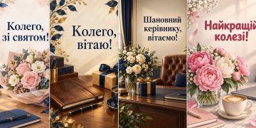 Листівки з днем народження колезі