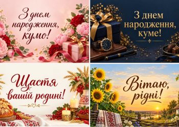 Листівки з днем народження кумі й куму