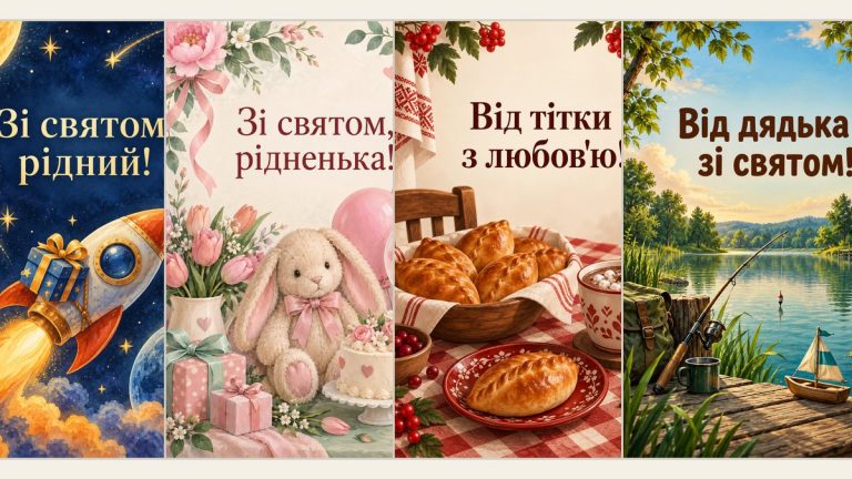Листівки з днем народження племіннику й племінниці