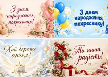 Листівки з днем народження похресниці й похреснику