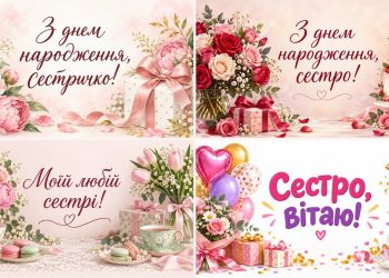 Листівки з днем народження сестрі