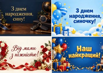 Листівки з днем народження сину